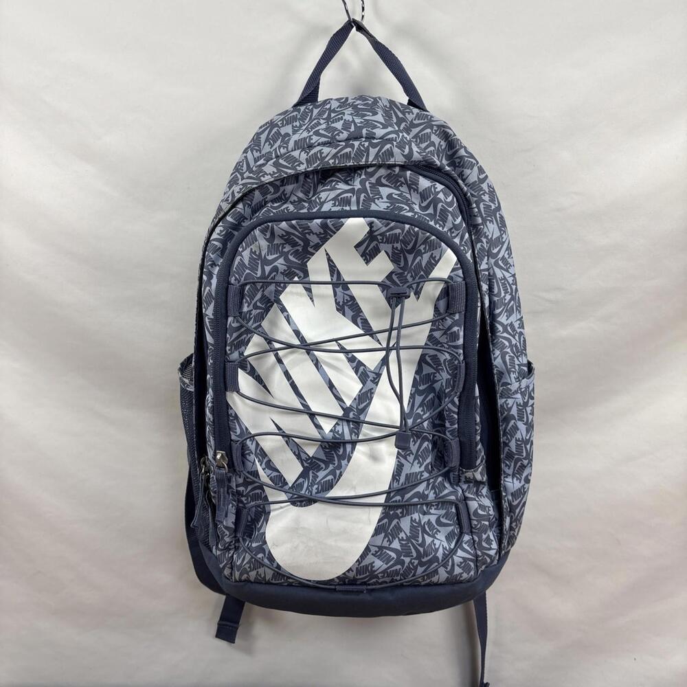 Nike Hayward 2.0 Backpack Gray Blue Nike Lettering Print White Logo